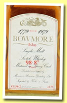 Bowmore 1969/1979 ‘Bicentenary’ (56.2%, OB, Fecchio & Frassa for Federico Minetti, sherry, cask #315, 300 bottles)
